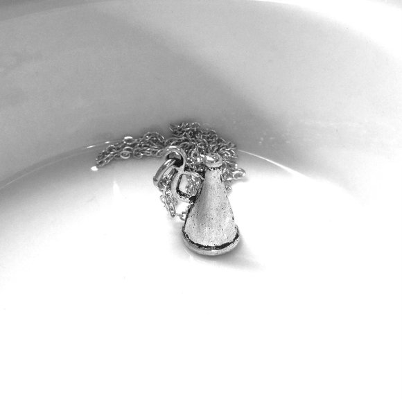 Miniature 3D Megaphone Charm Necklace - Picture 2 of 2